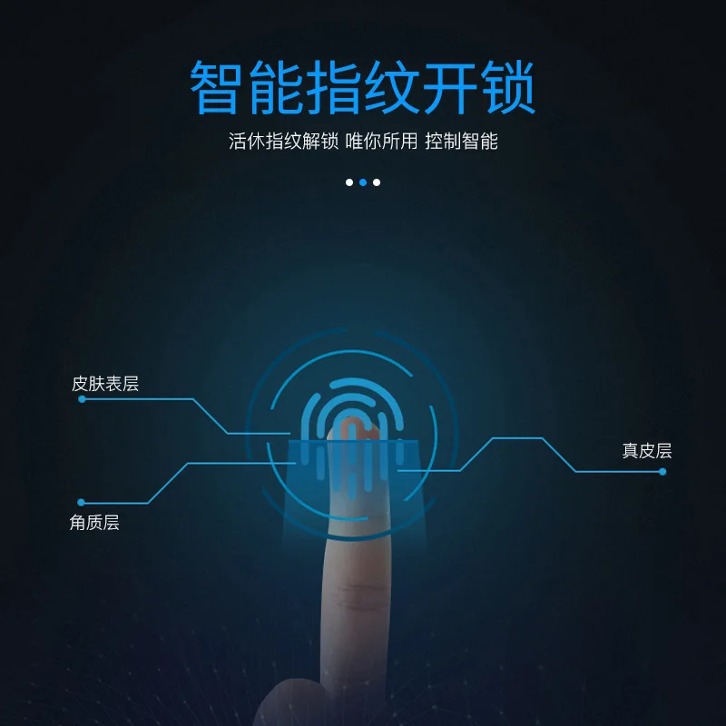 Fingerprint Button Security Safe Box, Portable Safe for Jewelry, Valuables and Documents, Anti‑theft Storage Case