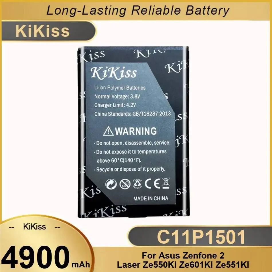 

Долговечный аккумулятор для мобильного телефона 4900 мАч для Asus Zenfone 2 Laser ZE550KL ZE601KL ZE551KL, высокая совместимость C11P1501