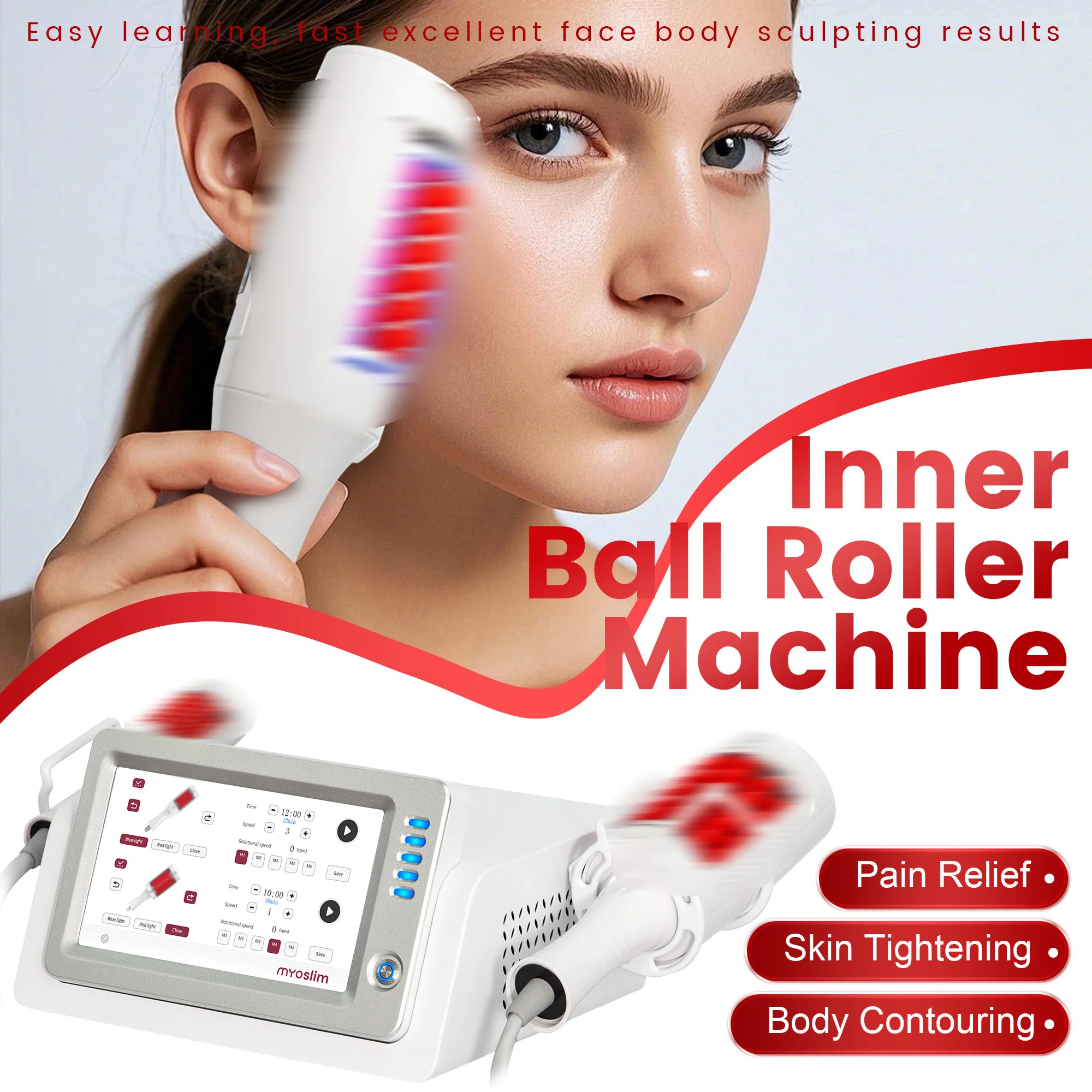 

MYOslim Body Shaping Machine Inner Ball Roller Massager for Lymphatic Drainage Fat Reduction Muscle Relaxation Suitable for Spas