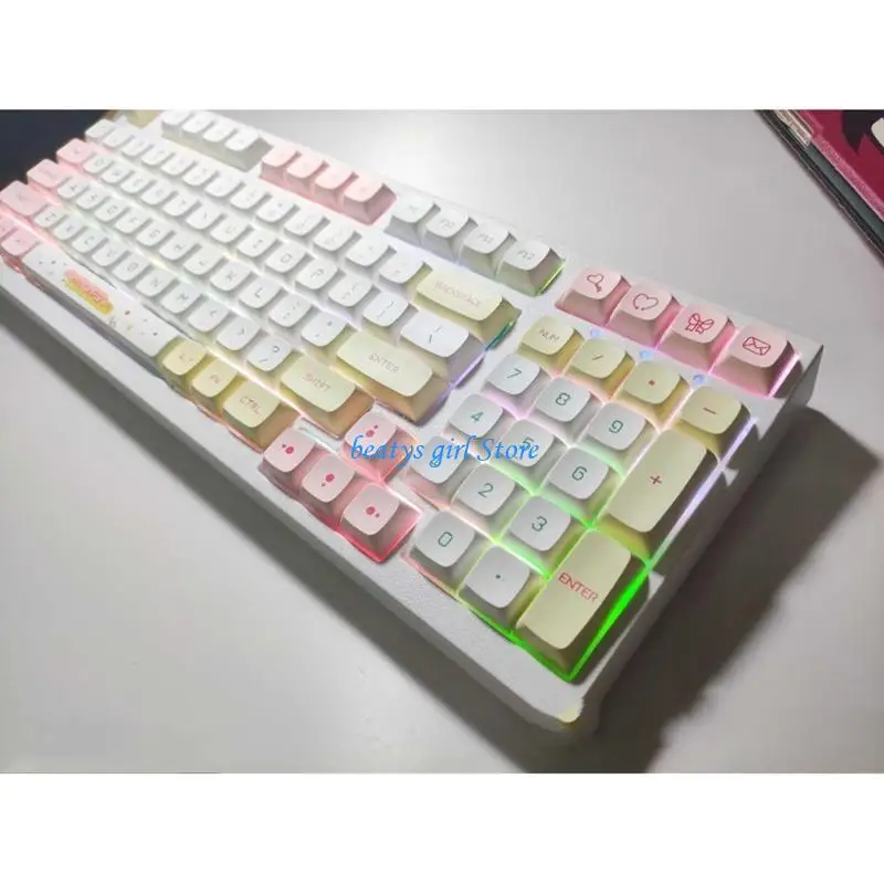 

C7AB XDA Profile Macaron Ethermal Keycap Customizable Colorful PBT Keycaps Dye Subbed