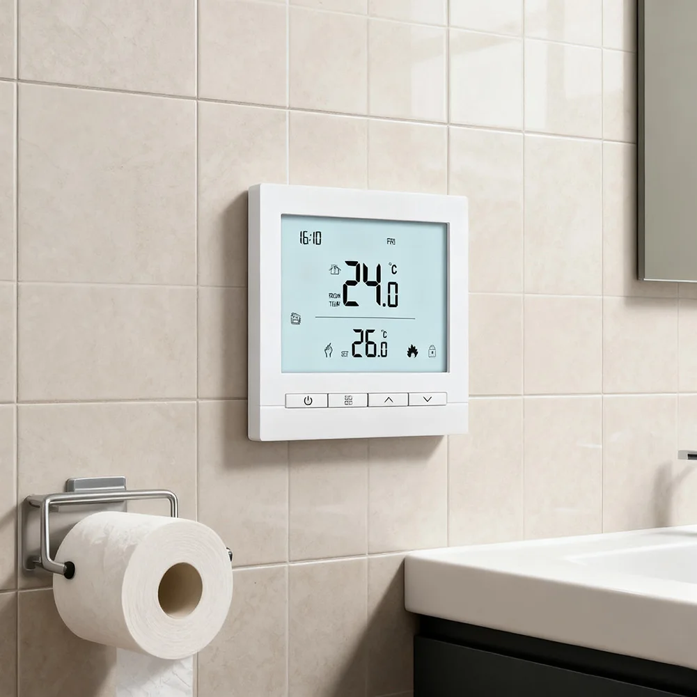 

Умный термостат Wi-Fi, термостат с сенсорным экраном, дистанционное управление, ЖК-дисплей, сенсорный экран, электрический термостат для подогрева пола