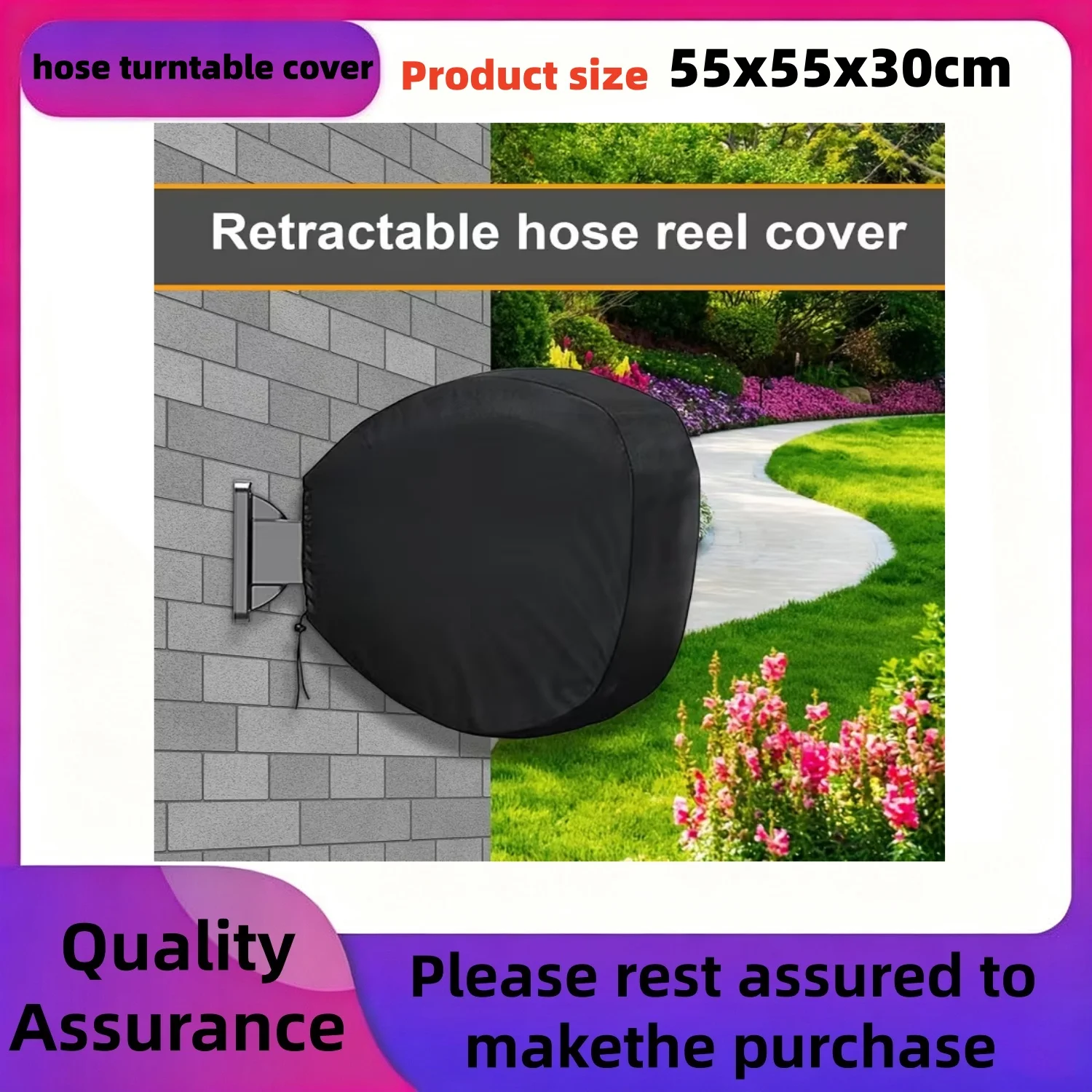Outdoor Garden Wall-mounted Hose Reel Protective Cover