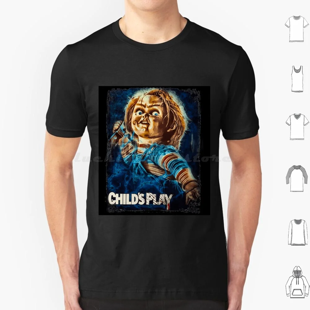 Chucky Free Hugs Poster T Shirt Big Size 100% Cotton Childs Play Bride Of Chucky Good Guys Lee Ray Chucky Doll Good Guys Doll