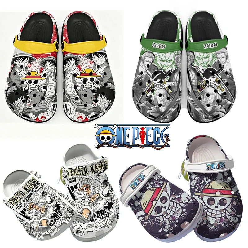 One Piece Slippers Luffy Summer Cave Shoes Anime Nika Luffy Roronoa Zoro Home Comfortable Anti Slip Daily Sandals Outdoor Gifts