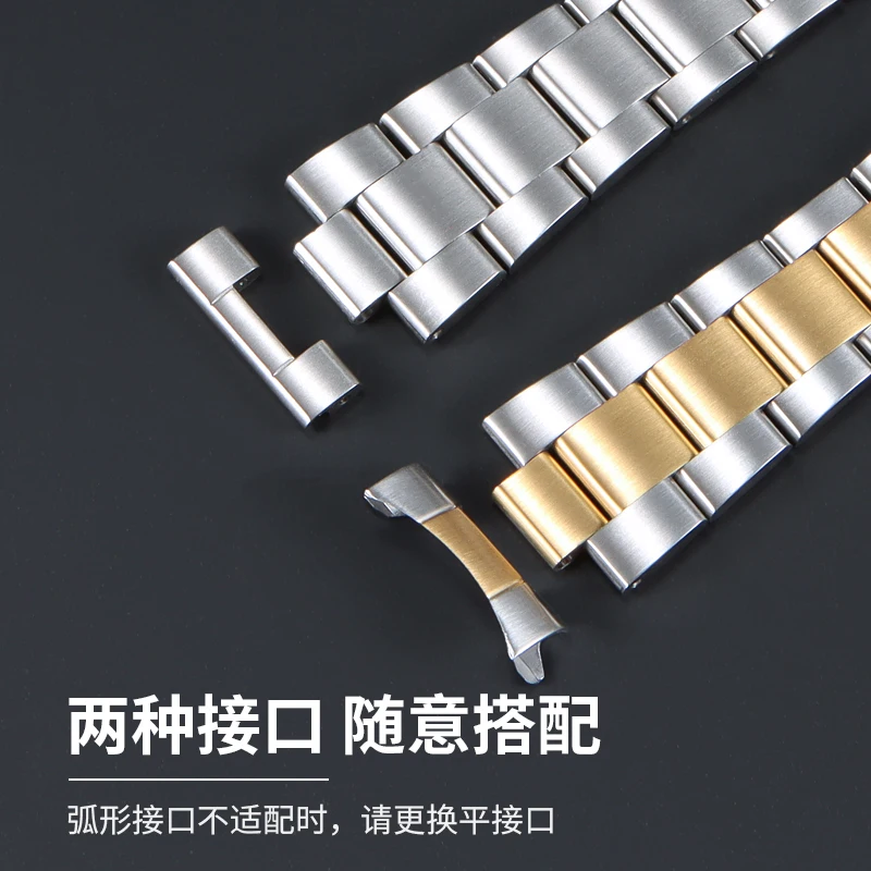 Compatible with Men's Solid Premium Stainless Steel Bracelet for Rolex: Daytona, Black/Green Submariner, Datejust, Panda Daytona