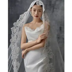 Kisswhite New Lace 1.5x3meters long bridal veils one layer meters wedding veils