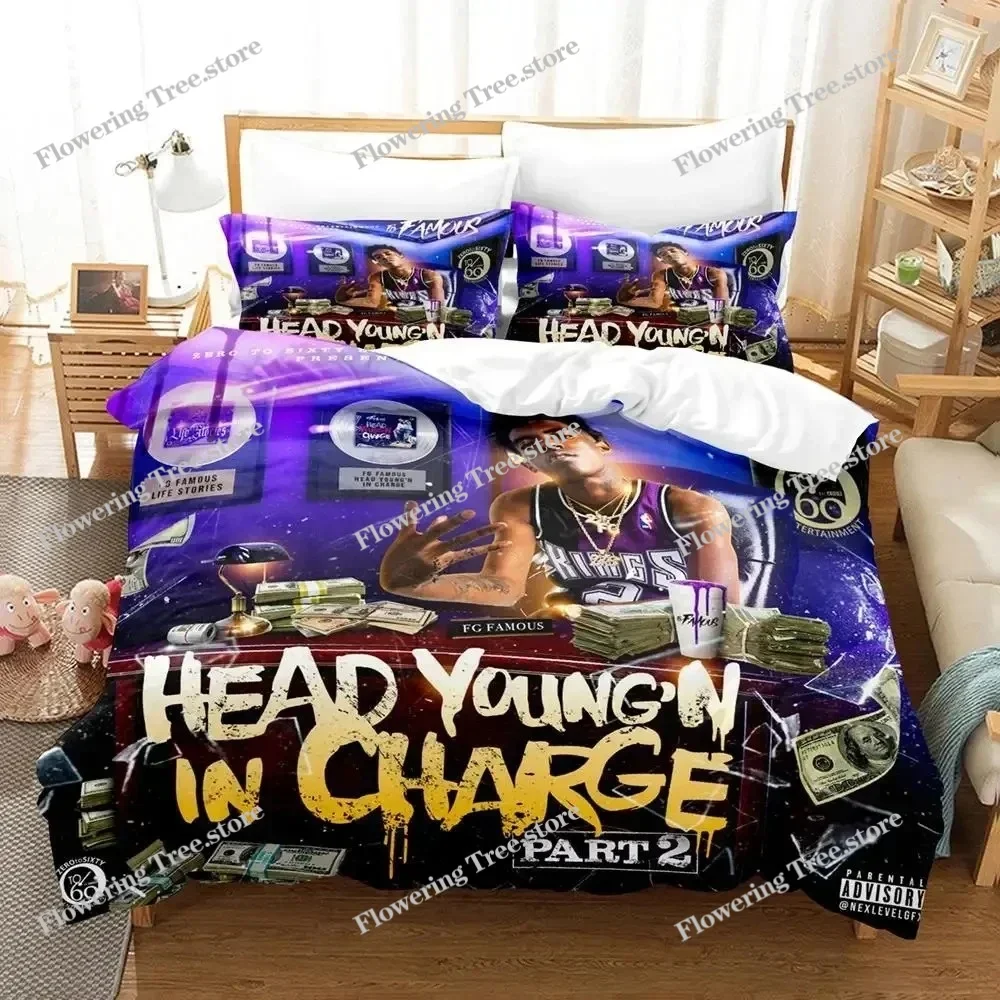 

3D Print Rapper JayDaYoungan Bedding Set Duvet Cover Bed Set Quilt Cover Pillowcase Comforter king Queen Size Boys Adult