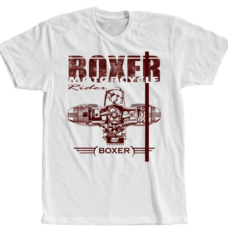 Boxer Motorcycle Engine Motorrad Racing T-Shirt Fashion Short-Sleeve Casual Tees Shirt Men Cotton Tshirt Streetwear Harajuku gallery 1