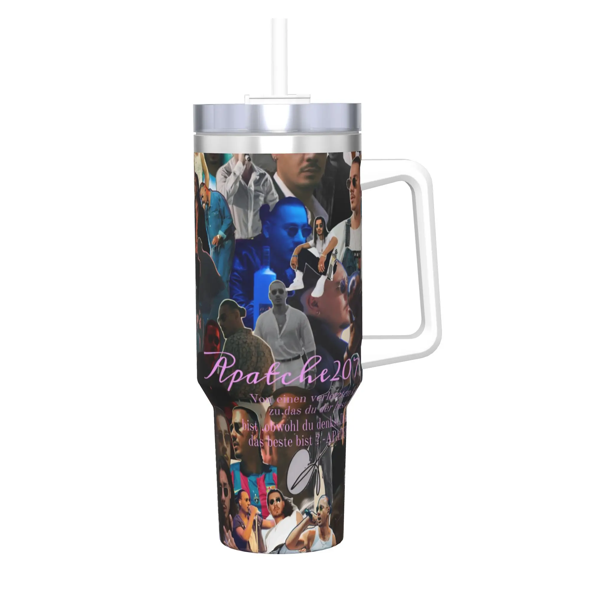 Apache207 Rapper 40oz Tumbler Stainless Steel Double Wall Vacuum Insulated  Cup With Straw