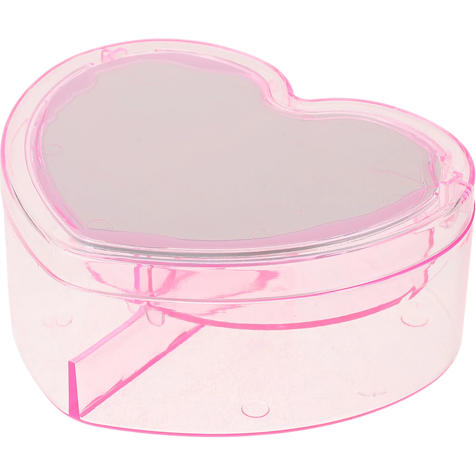 

Heart Shape Kids Jewelry Storage Box Double Layer Transparent Organizer For Girls Hair Accessories Cosmetics Container Home