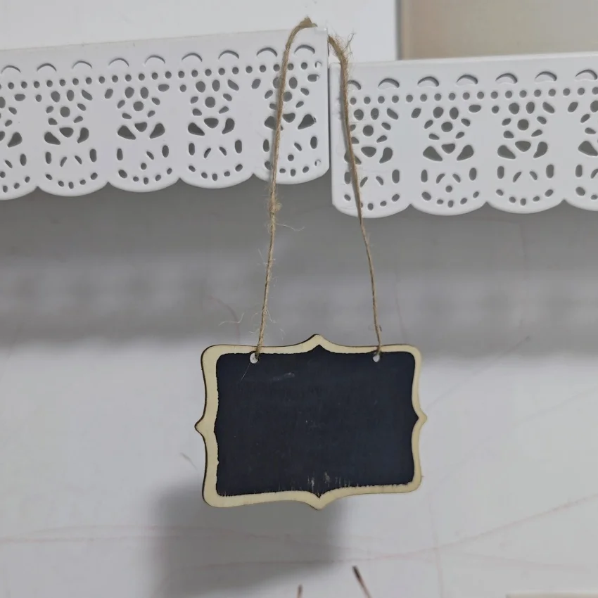 Erasable Composite Wood Plate Small Double-Sided Hanging Rope Blackboard Message Stall Display Board Graffiti Drawing