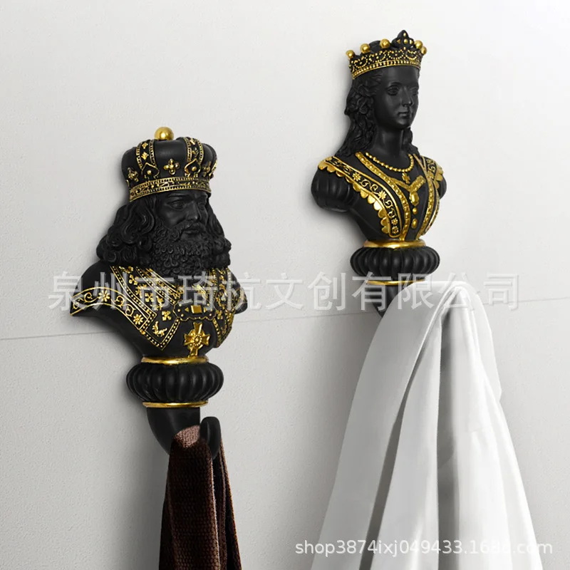 

Hot Like Chess King Queen Character Avatar Hook Home Bedroom Office Resin Decor