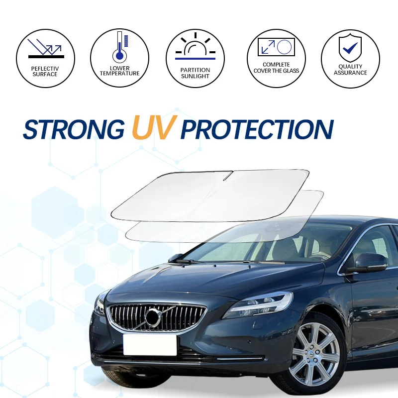 

Car Windshield Sun Shade For Volvo V40 Rc Sunshade Summer Visor Protector Foldable Blocks UV Rays Protection Accessories
