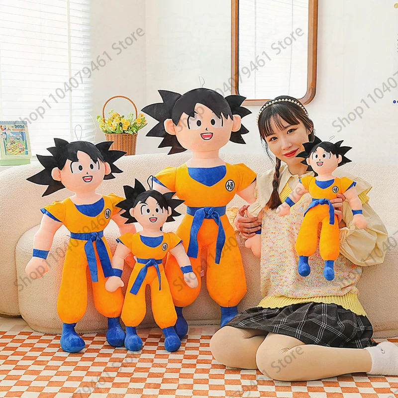 90cm Kawaii Dragon Ball Stuffed Doll Goku Vegeta Trunks Plush Toy for Kids Adults Birthday Gift Anime Stuffed Doll Collectible