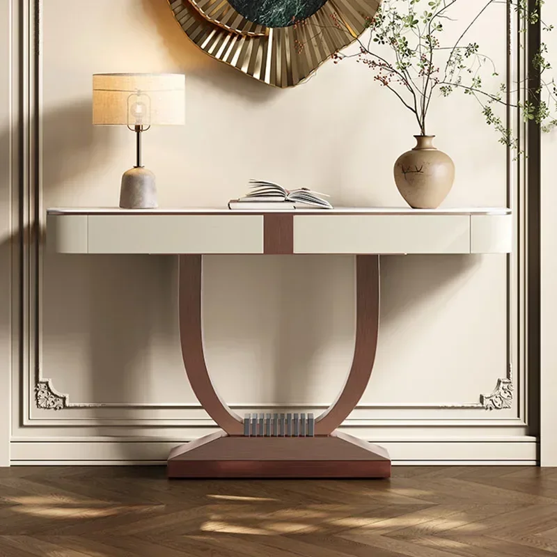 

Luxury Elegant Console Table Unique Decor Drawer Design Corner Table Modern Simple Console Ingresso Furniture Living Room