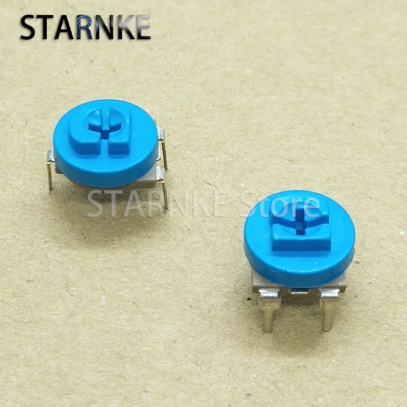 20PCS 8MM Horizontal Adjustable Resistance 200K Fine-tuned Potentiometer 204 Adjustable Potentiometer