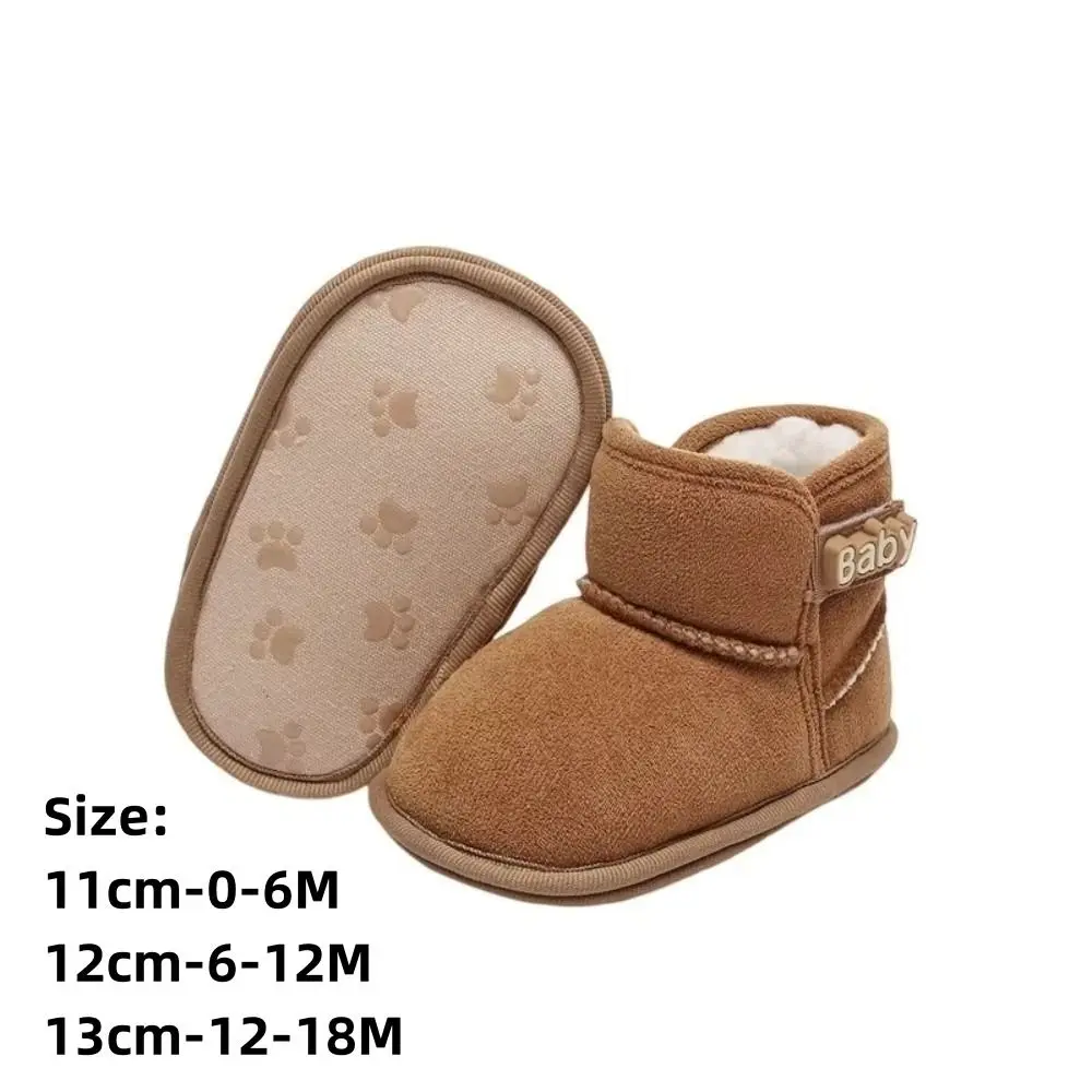 Winter Warm Babys Snow Booties Flats Slipper Newborn Baby Shoes Soft Toddler Crib Boots Toddler Infant Walking Shoes Girls Boys view 5