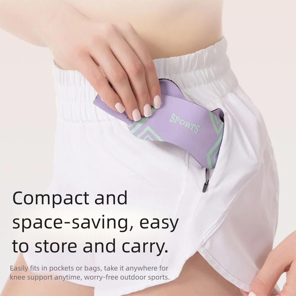 حزام رضف من البوليستر، حزام قابل للتعديل، أشرطة مزدوجة، دعامات الركبة الرياضية، دعم ضغط قابل للتنفس