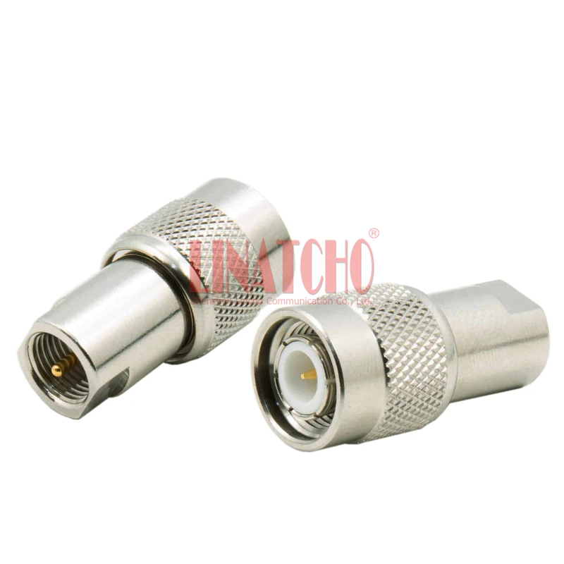 RF Brass Nickelplated Adapter Convertor FME Male to TNC Male Plug Straight Connector