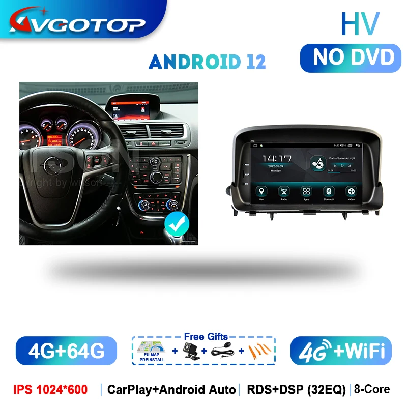 Android 8 "ekran OEM styl bez Deck DVD dla Opel Mokka Vauxhall Mokka 2012-2016 samochodowe Multimedia Stereo GPS Auto DSP Carplay