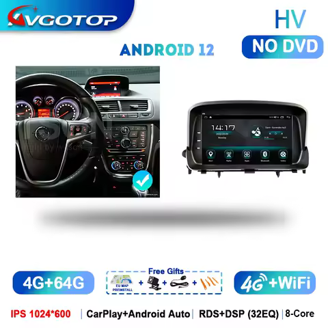 Android 8" Screen OEM Style without DVD Deck For Opel Mokka Vauxhall Mokka 2012-2016 Car Multimedia Stereo GPS Auto DSP Carplay