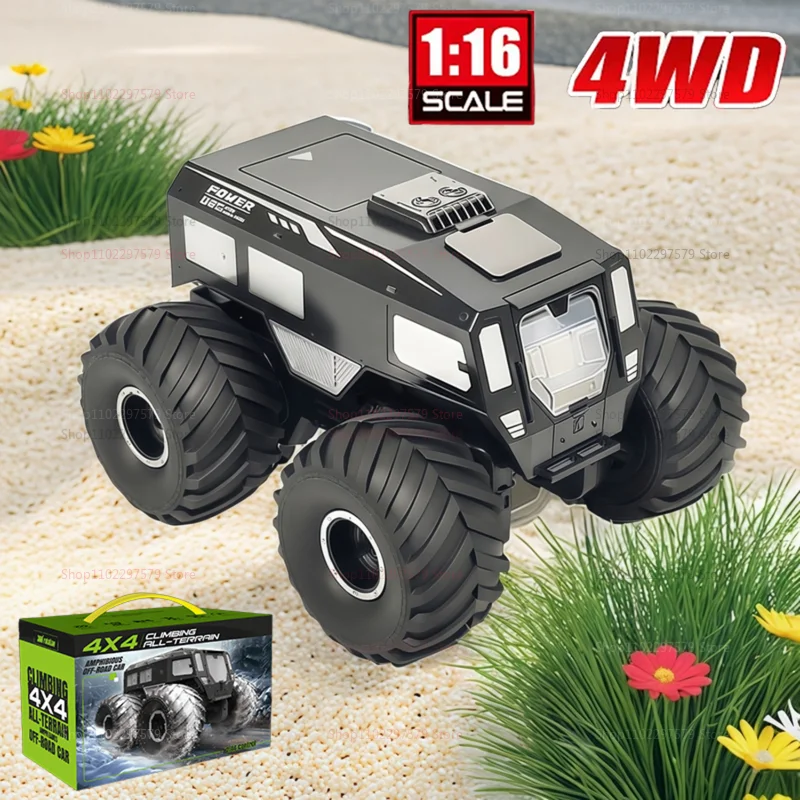 

New Remote Control Cyber Sherpa Monster Truck 1:16 Scale 4WD All-Terrain RC Stunt Car Waterproof Off-Road Pool Toy Birthday Gift