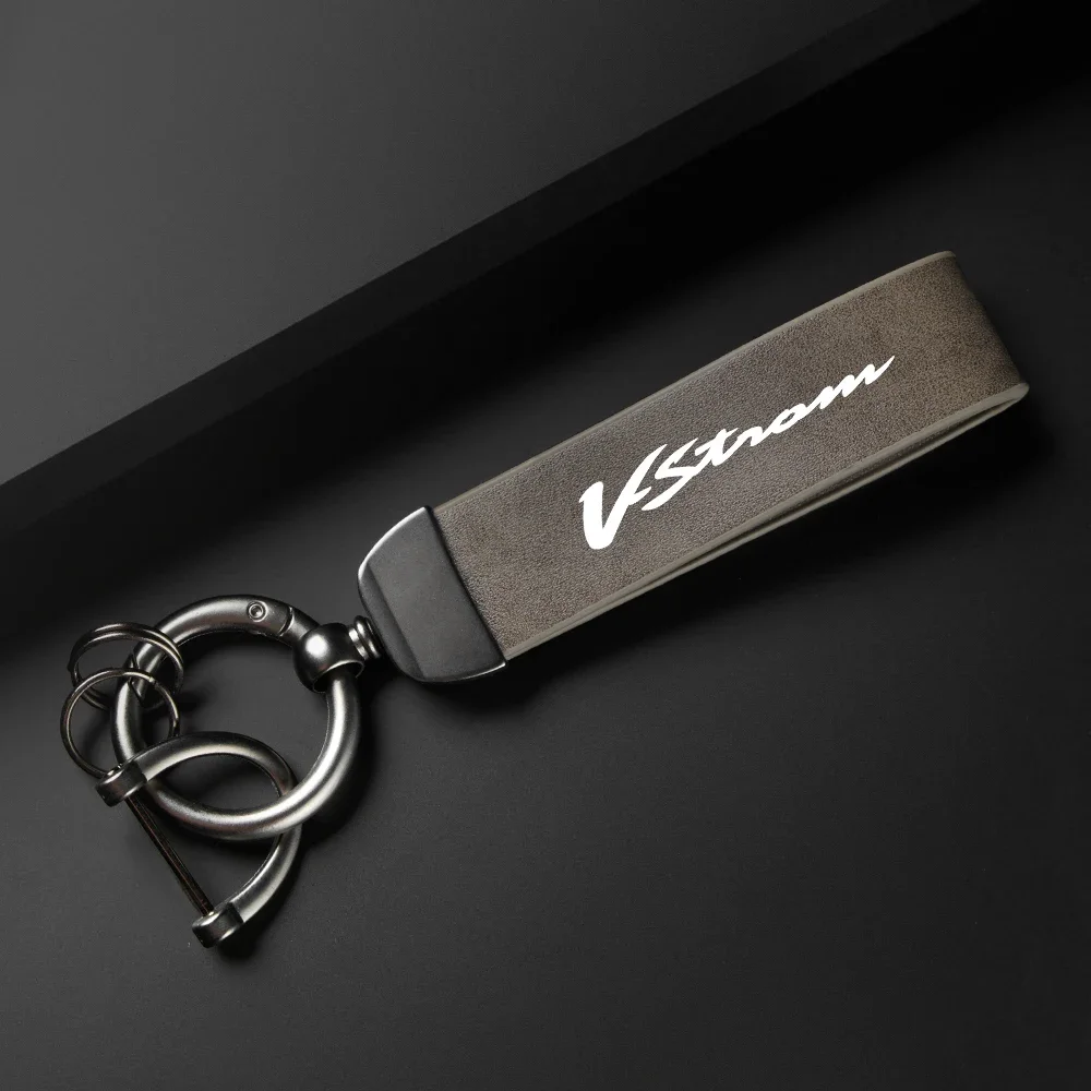 For SUZUKI VSTROM DL800 DE DL250 DL650 V-Strom DL1000 DL 650XT Accessories High-Grade leather Motorcycle Keychain Holder Keyring - view 3