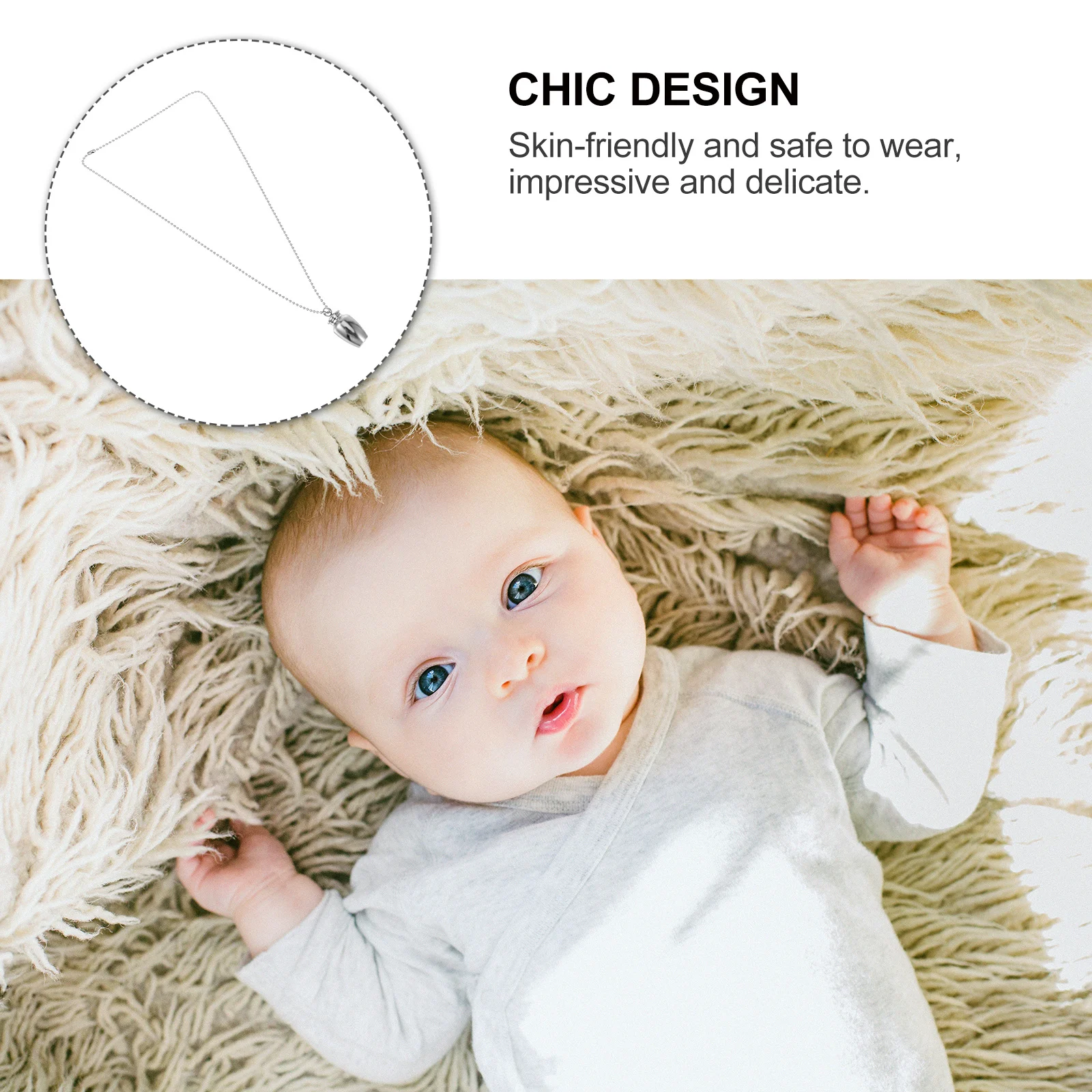 Milk Tooth Holder Necklace Chic Design Teeth Saver For Lanugo Pet Hair Keepsake Pendant Gift Christmas Birthday New Year