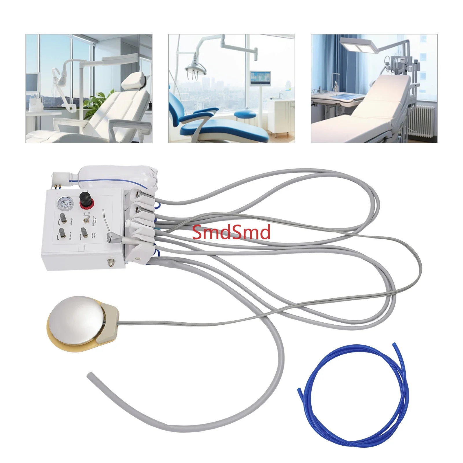 4-Hole  Air Turbine Weak Suction Design Hanging  Turbine Unit Professional Handpiece for Dentists & Students