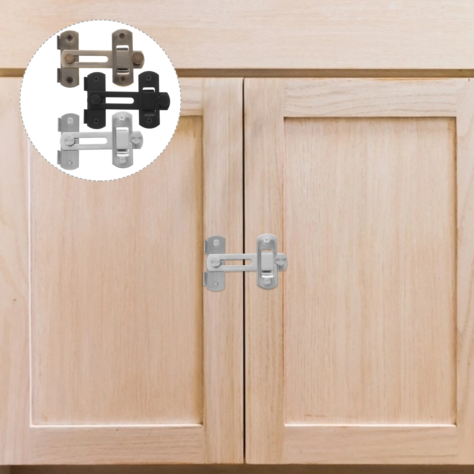 3 قطعة 90 درجة مزلاج الفولاذ المقاوم للصدأ بوابة مزلاج ل سياج خشبي الحظيرة قفل الباب المشبك قفل أمان الحمام باب المرآب غلق بمشبك