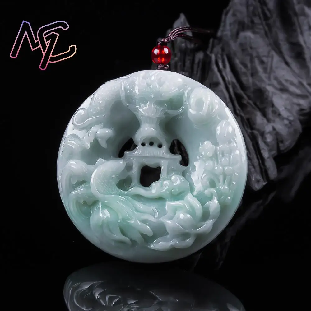 Grade A Natural Myanmar Jadeite Dragon Pendant Necklace Gemstone Luxury Accessories Real Jade Designer Charm Gifts for Women