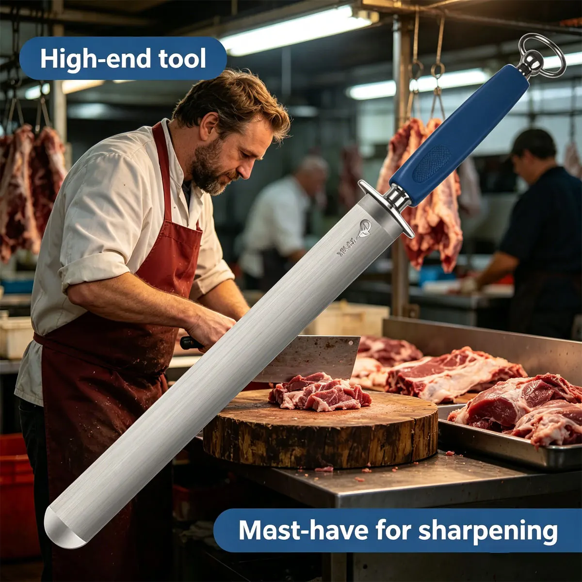 Professional Grinding Tool Stick Stainless Steel Diamond Sharpening Honing Steel Knife Sharpener Rod