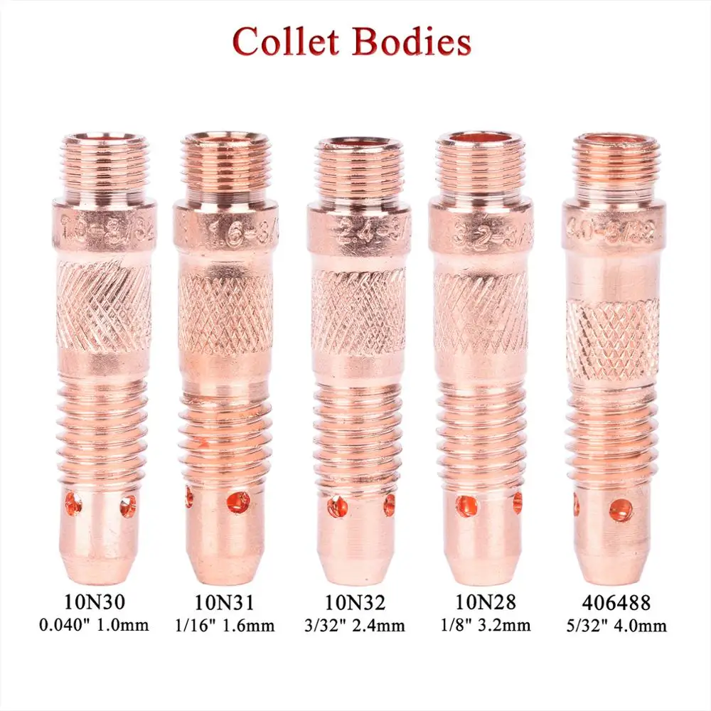 24Pcs Hàn TIG Đèn Pin Bên Trong Ngoài Góc Khí Ống Kính Cho WP17 WP18 WP26 TIG Lưng Bộ Đội Collet Thi Thể Spares bộ Phụ Kiện