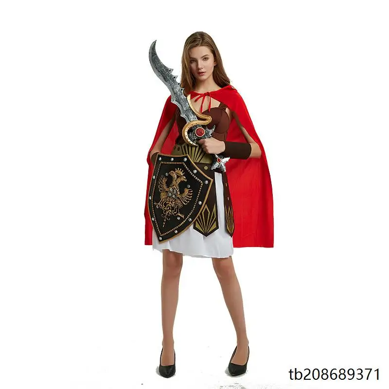 loween Cosplay Kids Parent Child Clothes Ancient Roman Warrior Sword Sparta Fem Warrior Outfit Traditional Chinese Stag...