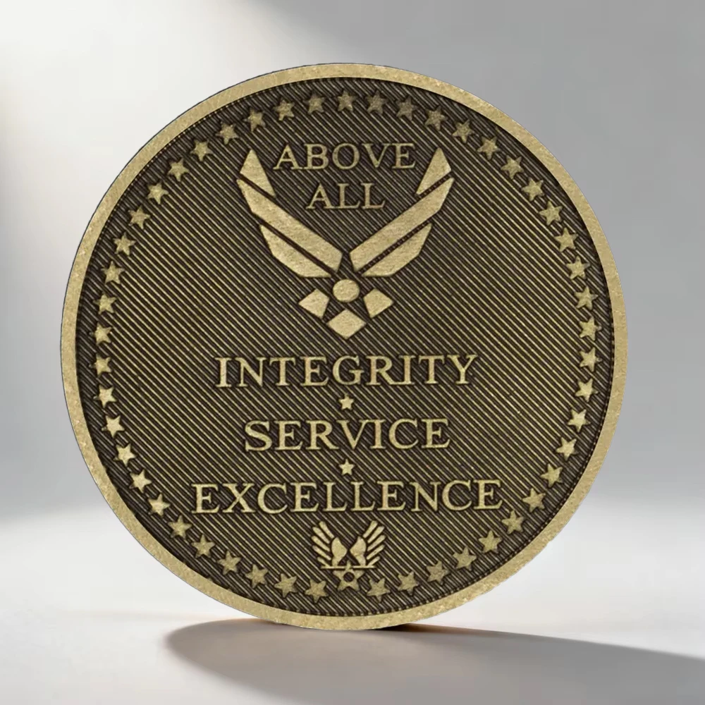United States Air Force Retired Souvenir Coin Veteran US Air Force Bronze Plated Commemorative Coin