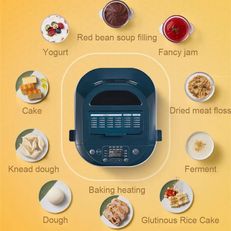 Automatic Feeding Fruit Bread Maker Sandwich Toaster Cake Baking Oven Knead Dough Mixer Yogurt Fermenter Jam Fermenting Machine