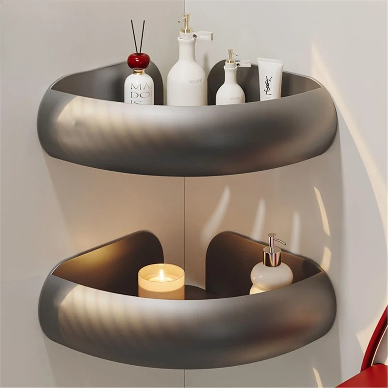

Triangular rack No punching rack Toilet Bathroom Triangular hanger Wall-mounted corner storage rack