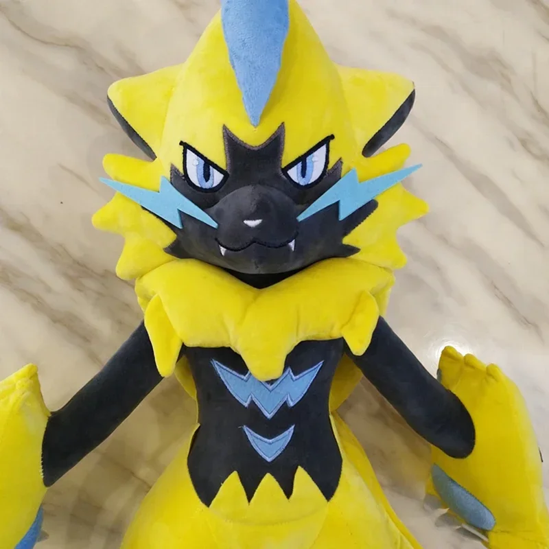 75cm Pokemon Large Plush Toys Zeraora Anime Doll Cute Pokémon Ornament Plushie Kawaii Pillow Birthday Gift for Children Kids