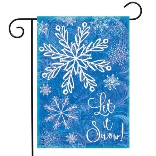 Briarwood Lane - Glistening Snowflakes Garden Flag - GFBL-G01650