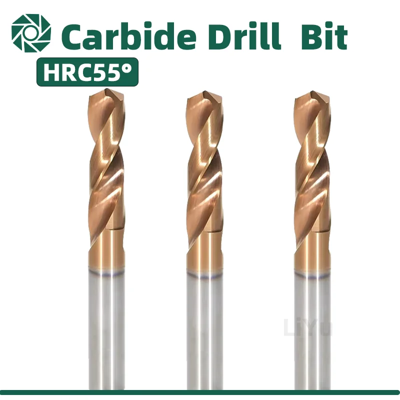 

LIYU HRC55° Tungsten Carbide Drills Metal Drill Bits For Hard Metalworking CNC Lathe Steel Drilling Tool 0.5-20.0mm