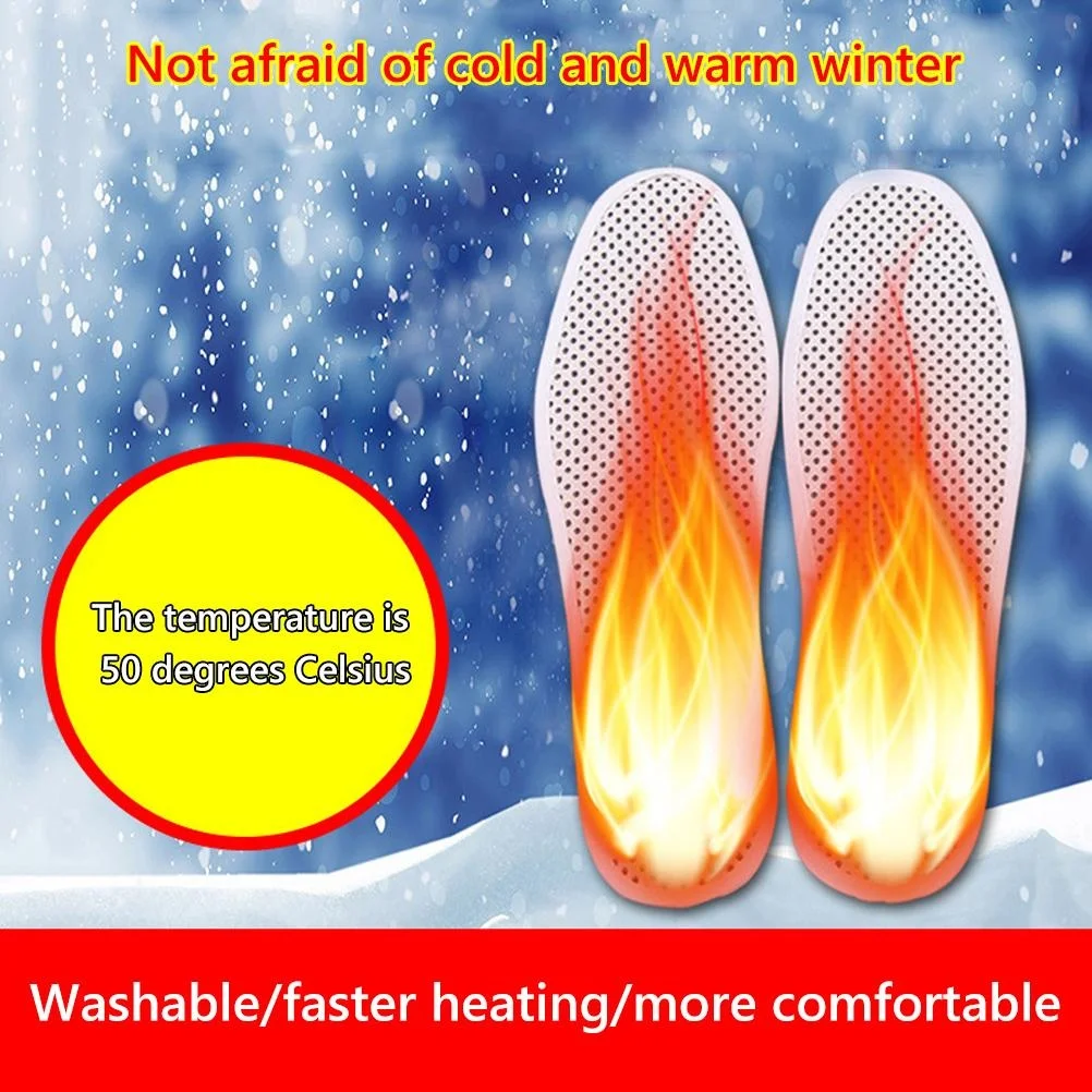 Self Heating Insole Winter Foot Warmer Washable Insole for Women Men Shoes Boots Outdoor Sports Hiking Fishing Skiing Camping