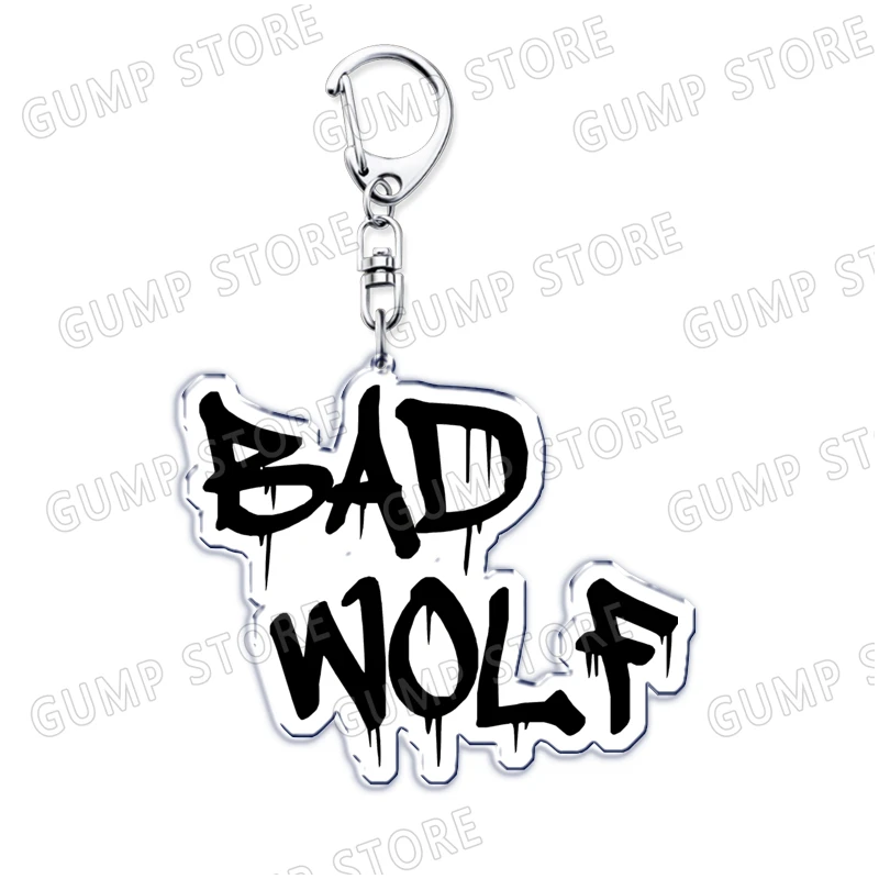 Funny Cartoon Animation Keychains for Accessories Liger Bad Wolf Animals Rose Tyler Keyrings Jewelry Fans Friends Gifts