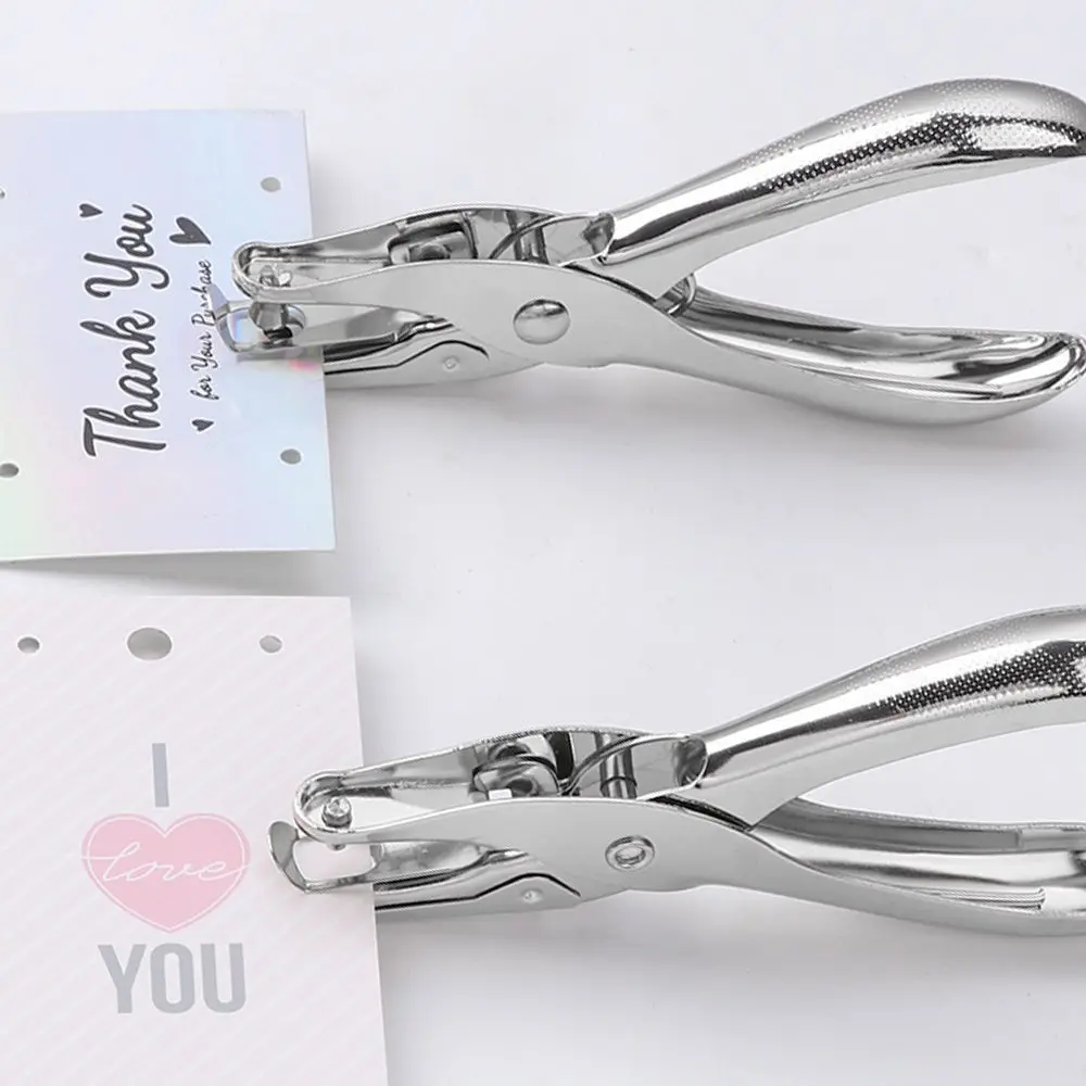 1.5-6mm Pore Diameter Punch Pliers Metal Single Hole Punches 1-8 Pages Paper Scrapbooking Handhold Binding Hole Puncher Tools