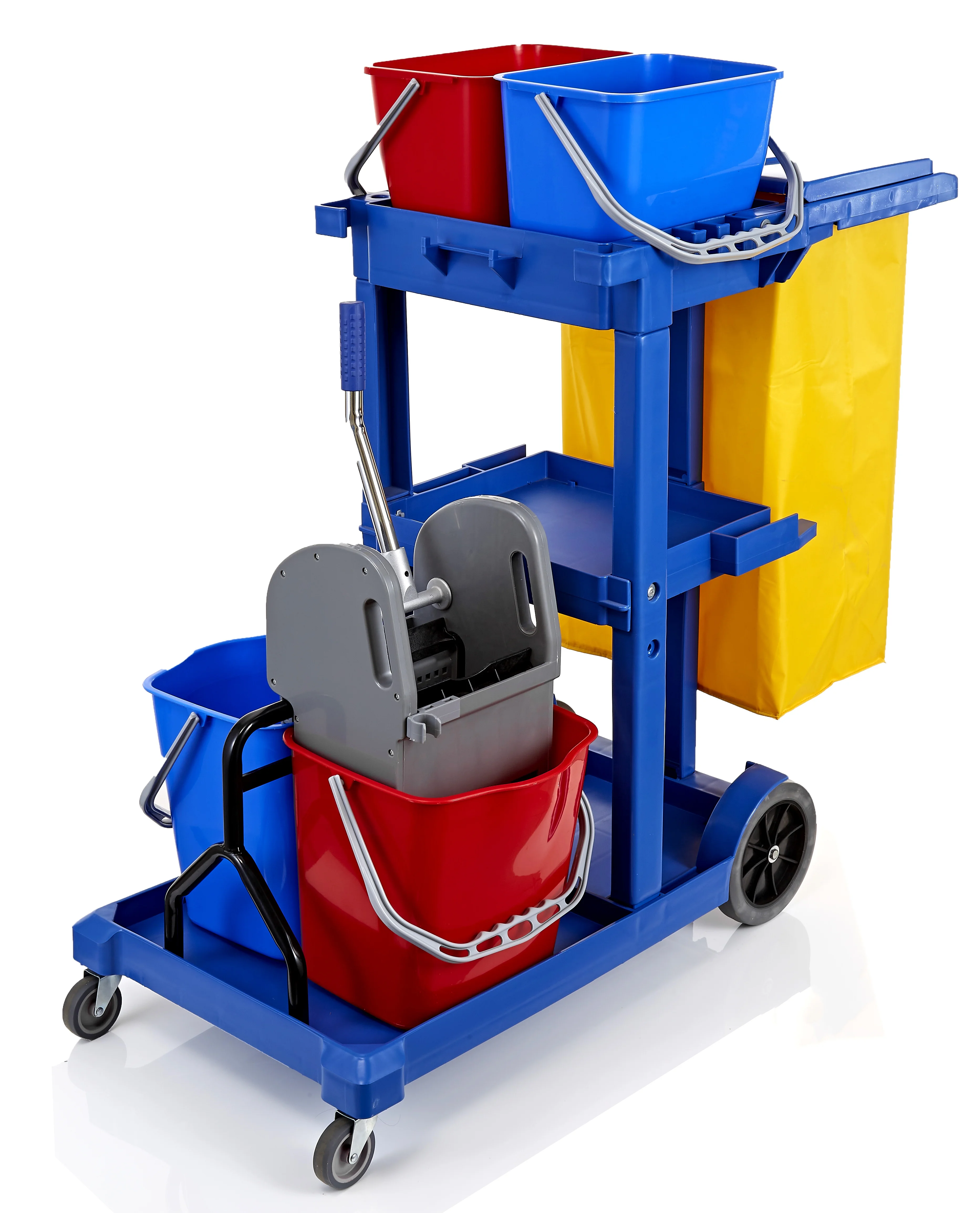 

2025Multifunction Hotel Room Cleaning Trolley Housekeeping Service Cart Trolley