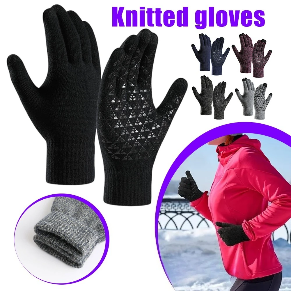 قفازات شتوية للرجال والنساء قفازات لمس مطورة لركوب الدراجات في الهواء الطلق قفازات رياضية حرارية دافئة متماسكة لتشغيل القيادة #1