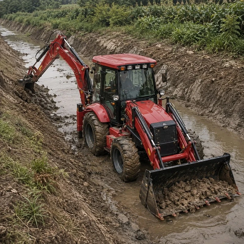 Naczepa ładowarko-ścieralna z – Tractor Backhoe recenzja i cena
