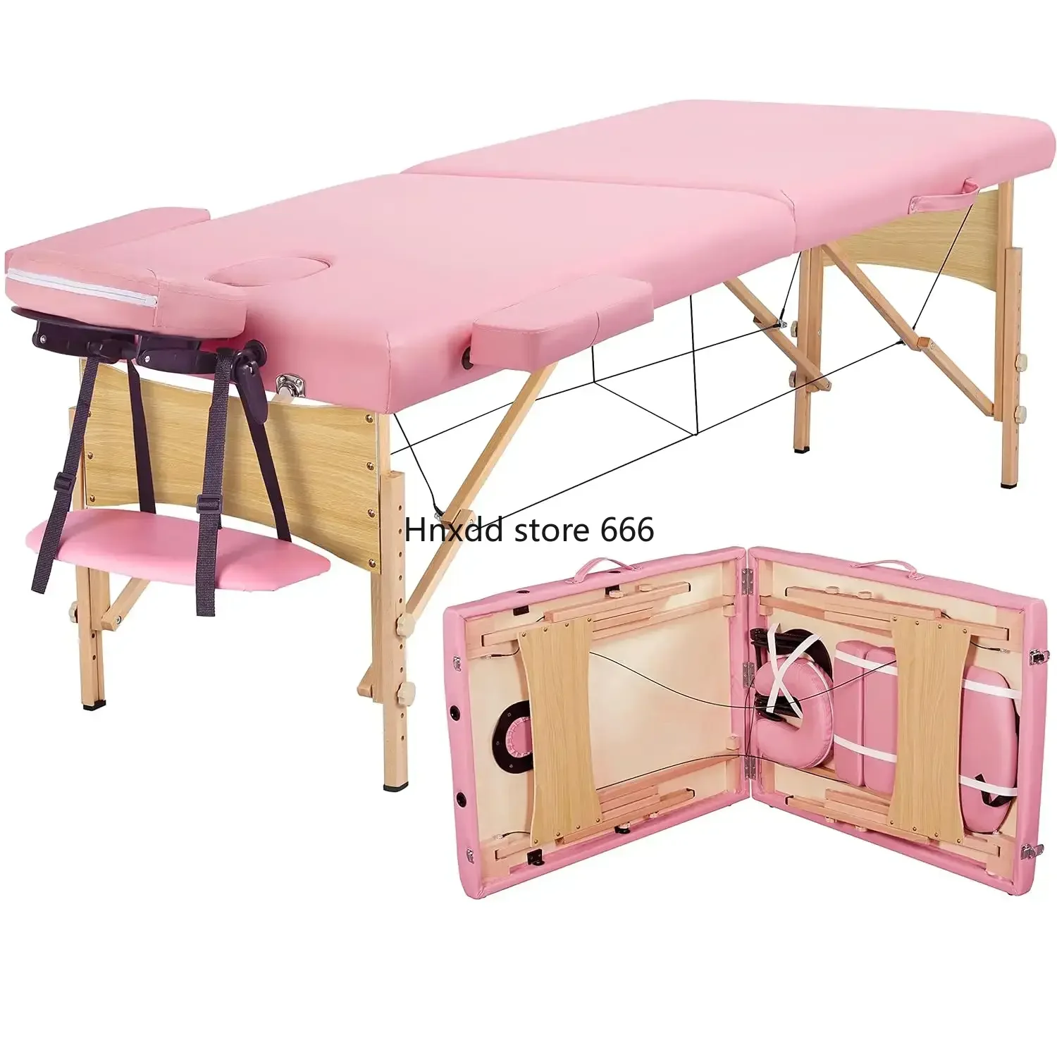 22 Inch Massage Table Spa Bed Portable Lash Bed Massage Bed Foldable Spa Tables Adjustable 2 Fold with Non-Woven Bag