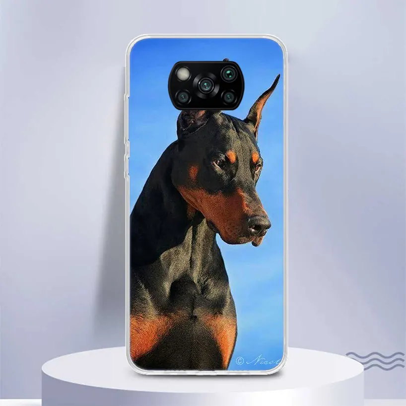 Black Dachshund Doberman Soft Silicone Phone Case For Xiaomi Poco X3 NFC X4 GT X5 X6 F6 F5 Pro F4 F3 F2 F1 M5S M4 M3 M2 5G Cover