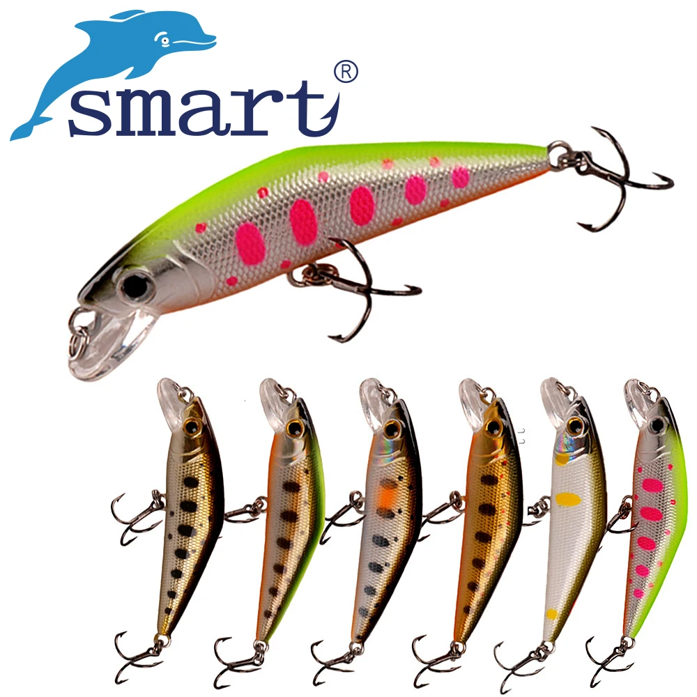 Smart Minnow Bait 50mm/3.6g Sinking Fishing Lure Quality Professional Artificial Lure Saltwater 3D Eyes Swimbait Wobblers Pesca