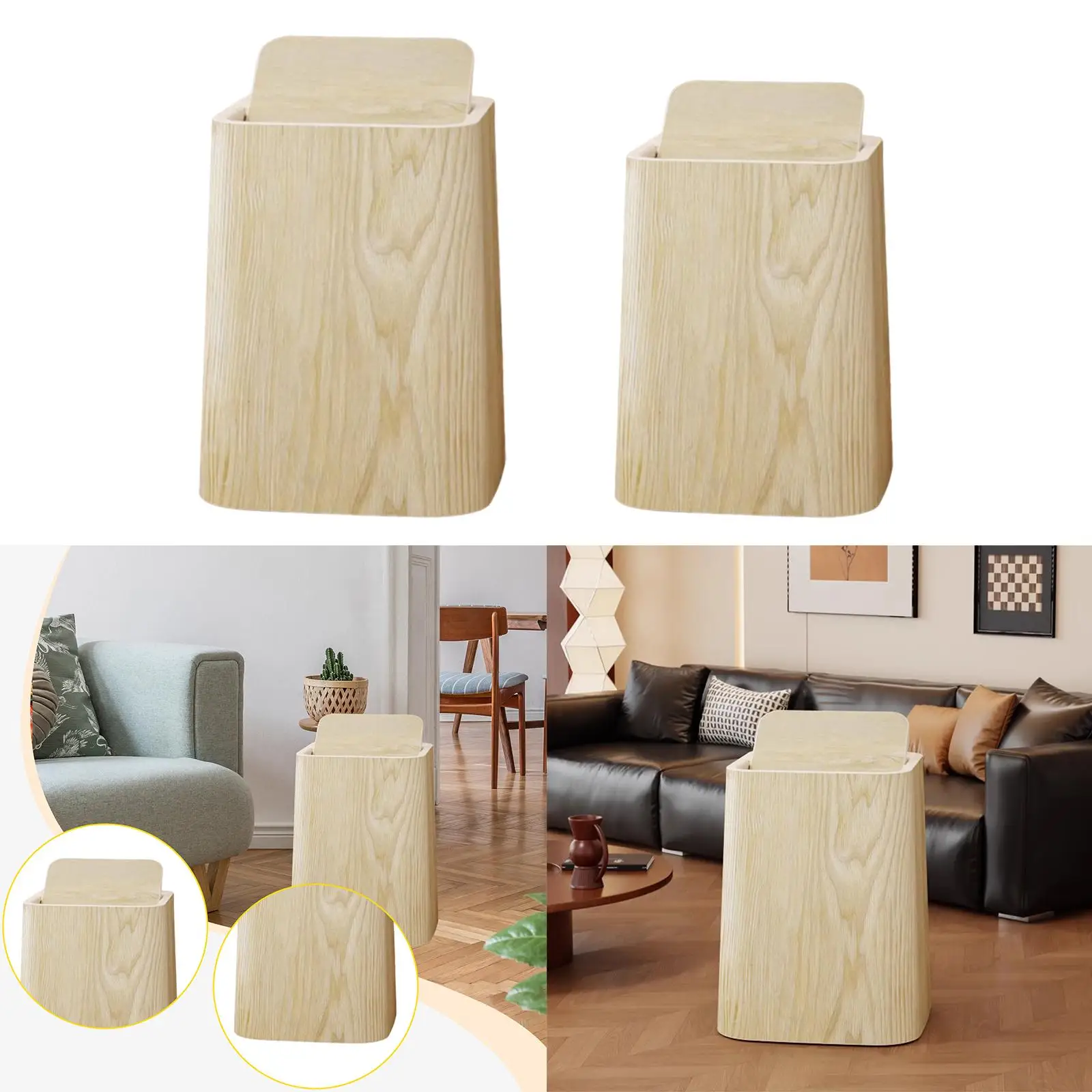 

Trash Can Dustbin Versatile Creative Large Capacity Household Waste Basket for